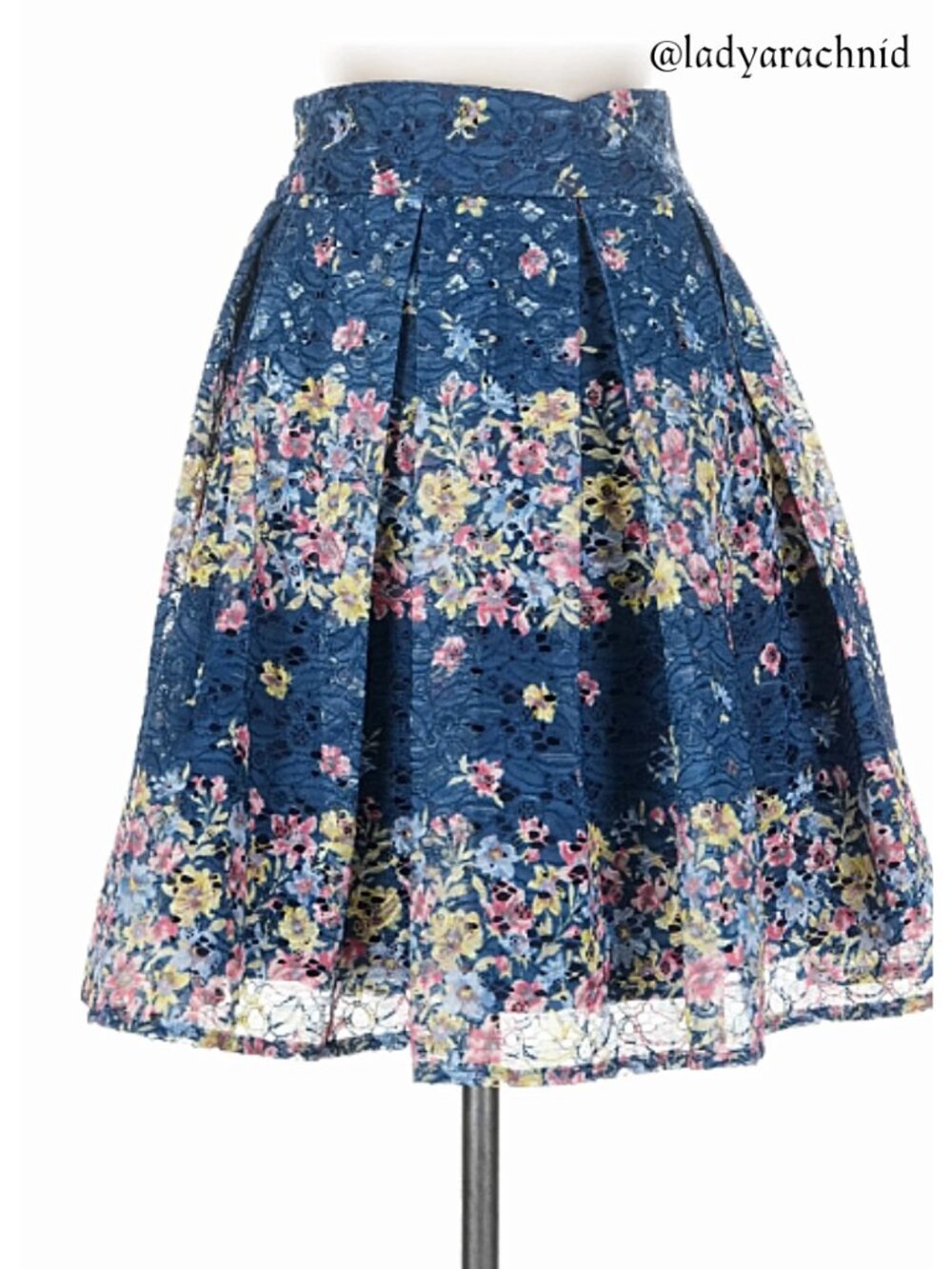 LIZ LISA coquette himekaji J-fashion hime gyaru Lace Striped Flower Skirt - Picture 3 of 9